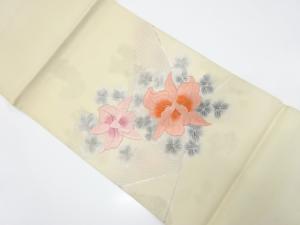 アンティーク　蘭模様刺繍袋帯（材料）